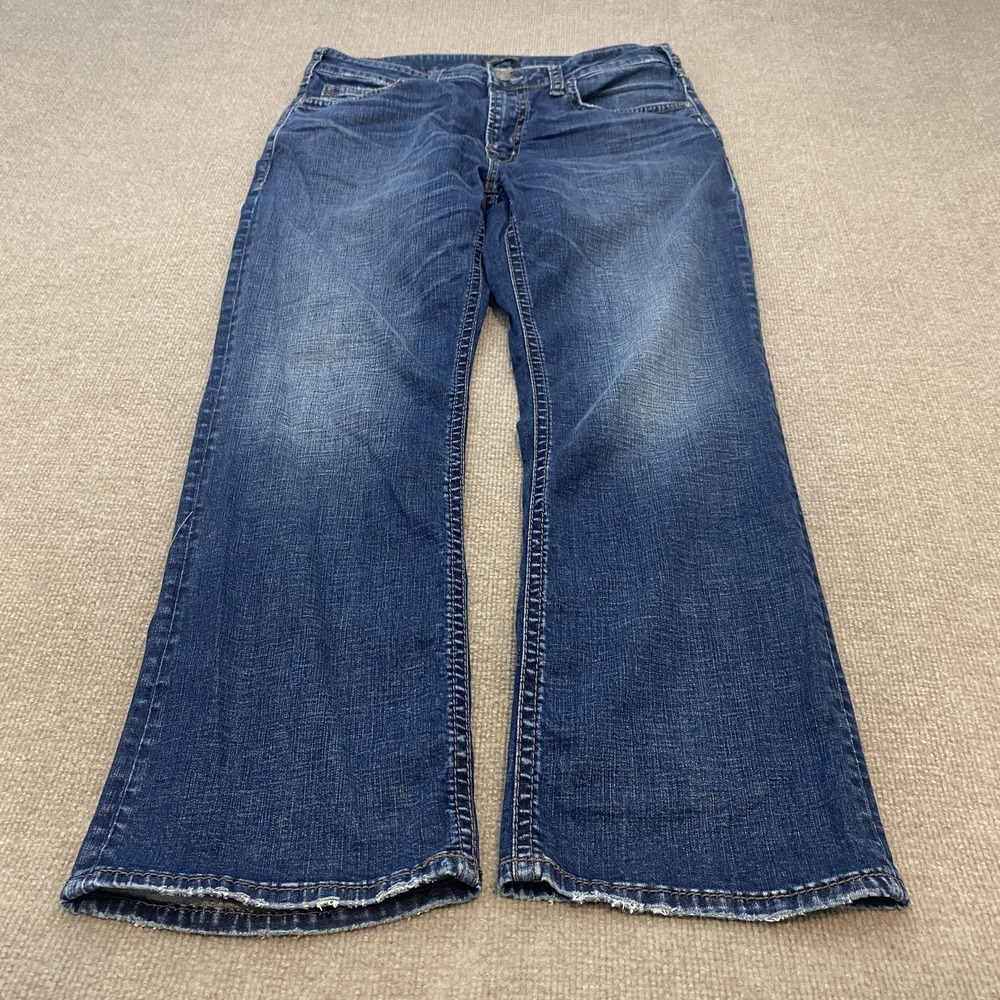 Silver Jeans Craig Jeans Mens 36x30 Blue Baggy Y2K Relaxed Bootcut Denim Pants